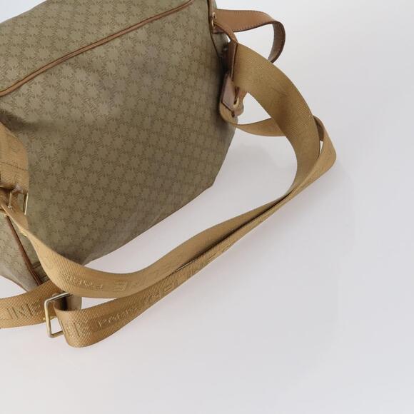 CELINE Macadam Canvas Backpack PVC Leather Beige Gold Auth 144815 main image 6
